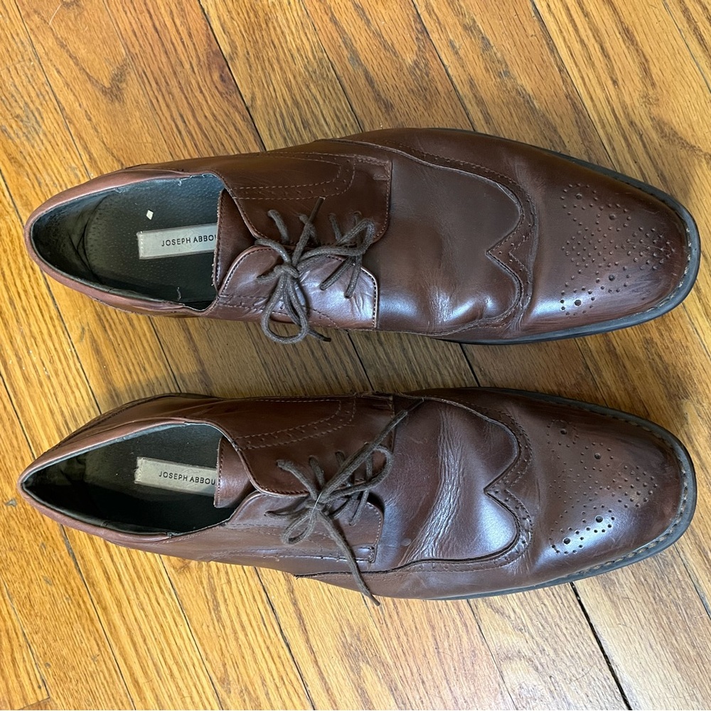 Joseph Abboud Brown Leather Oxfords